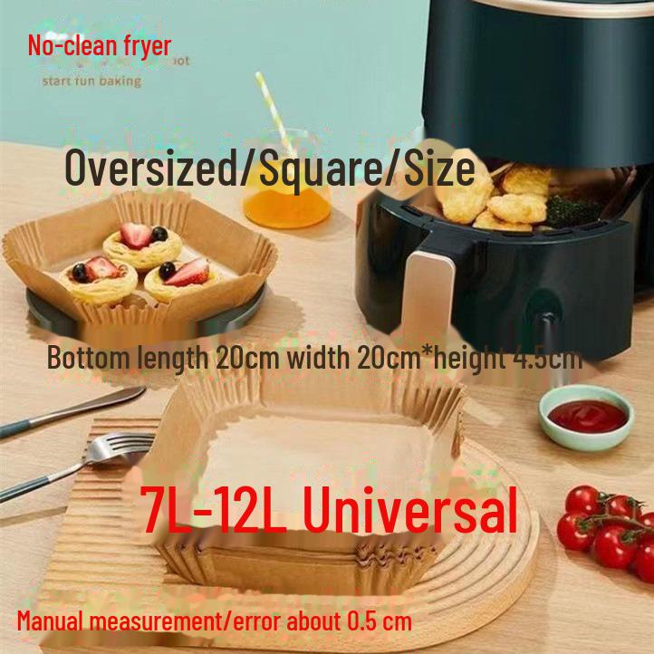 Farfurii de Hârtie Rectangulare Rezistente la Temperaturi Înalte, Absorbante de Ulei, pentru Friteuză cu Aer, pentru Copt