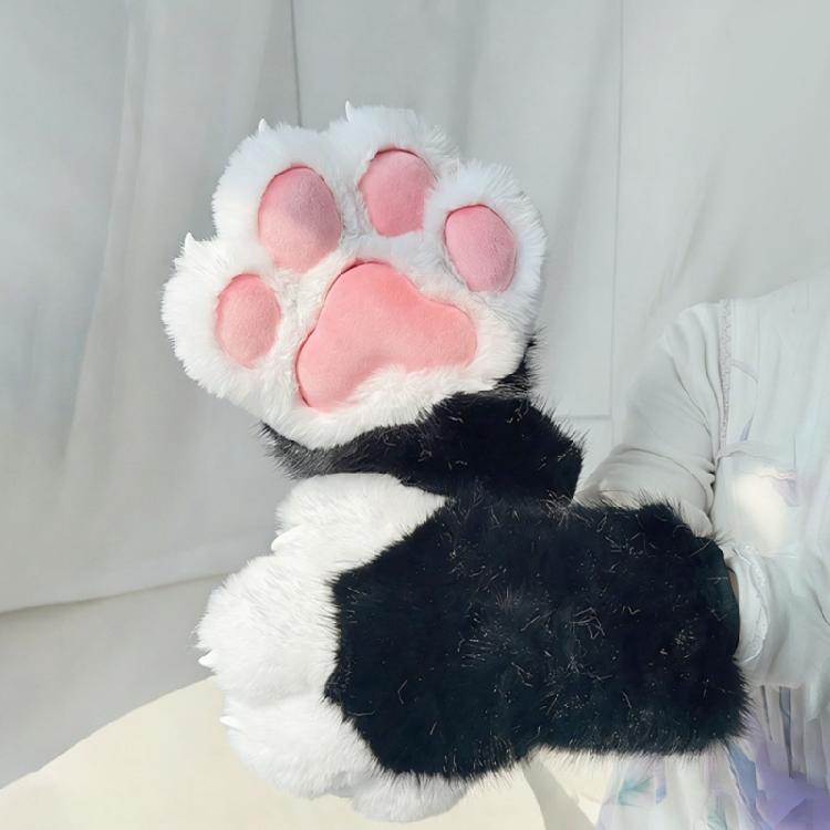 Plush Animal Theme Paws Gloves Fursuit Handwear With Soft Pad For Adult and Kids Halloween Party and Roleplay Game Wear