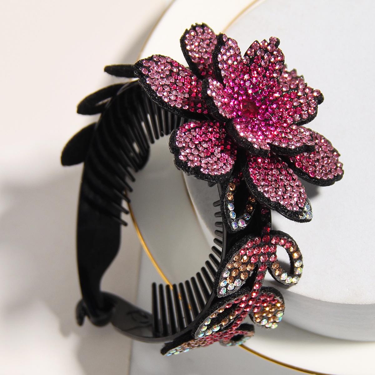 

Цветочный корейский стиль булочка для волос резинка и заколка розы красного