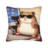 Hamster Faded Funny s Style Square Pillow Cases  Cushion Cover Fashion Zippered Decorative Pillowcase for Home cm