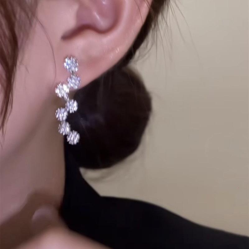 Lindon mode alliage de cuivre Zircon bijoux boucles d'oreilles pour femmes cadeaux de fête de mariage