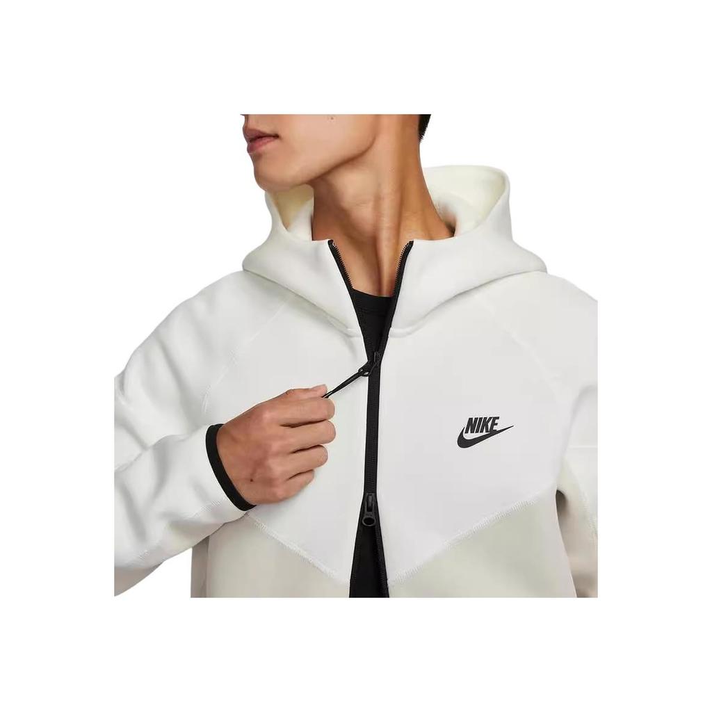Nike Tch Flc Fz Wr Hoodie Color Block Comfortable Casual Jacket Men Jackets Khaki FB7922-104