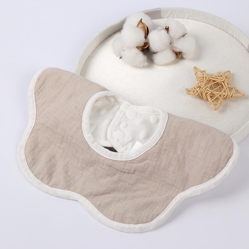 Velvet Petal Bib: Waterproof, Breathable, Pure Cotton, Antibacterial Baby Towel