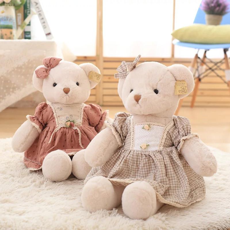 Dressed Teddy Bear Ragdoll Princess Female Bear Large Hug Bear Skirt Bear Doll Birthday Wedding Gift