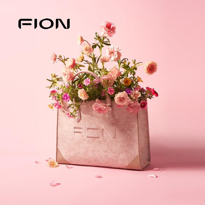 FION Canvas Pink Tote Bag Large