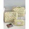 Floral Cotton Makeup Bag With Large Capacity For Everyday Use