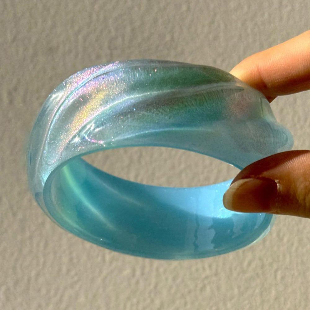 Resin Chunky Bangle Irregular Simple Bangle Creative Gift Cuff Bracelet Jewelry Accessories
