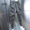 Men Cargo Pants Loose Ankle-banded Drawstring Elastic Waist Solid Color Multi Pockets Fitness Streetwear Outdoor Travel Sport Trousers