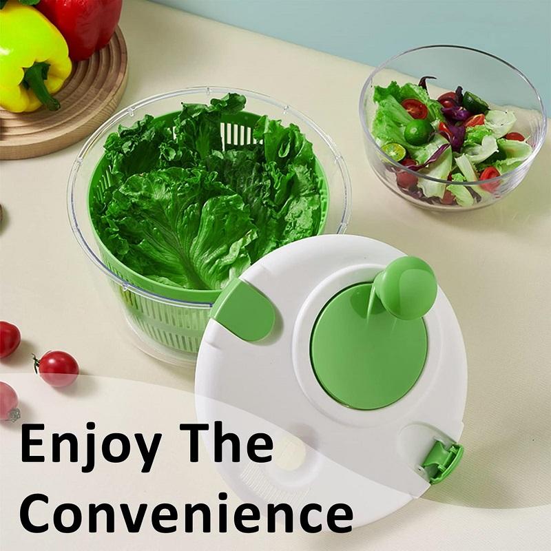 Salad Spinner Vegetable Washer Dryer Drainer Strainer with Bowl  Colander Fruit Washer Pasta and Fries Spinner
