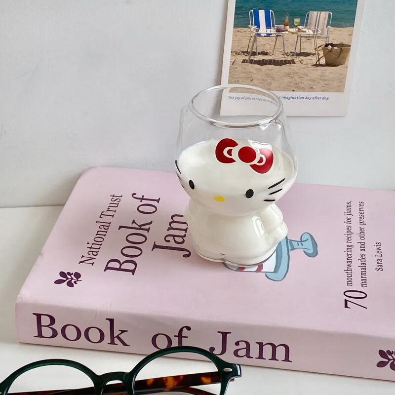

Chic Cartoon Cat Glass Mug
