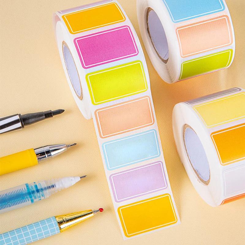 Color Label Sticker Self-Adhesive Label Sticker Waterproof Self-Adhesive Logo Handwritten Name Name Sticky Note Index Stickers