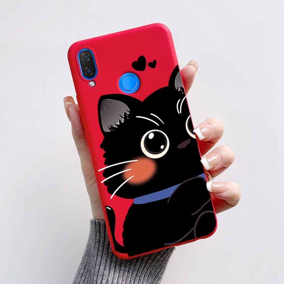 Cute Rabbit Photograph Phone Case For Honor 10 Lite Liquid Silicone Cover Shell For Huawei P smart 2019 Graffiti Bumper