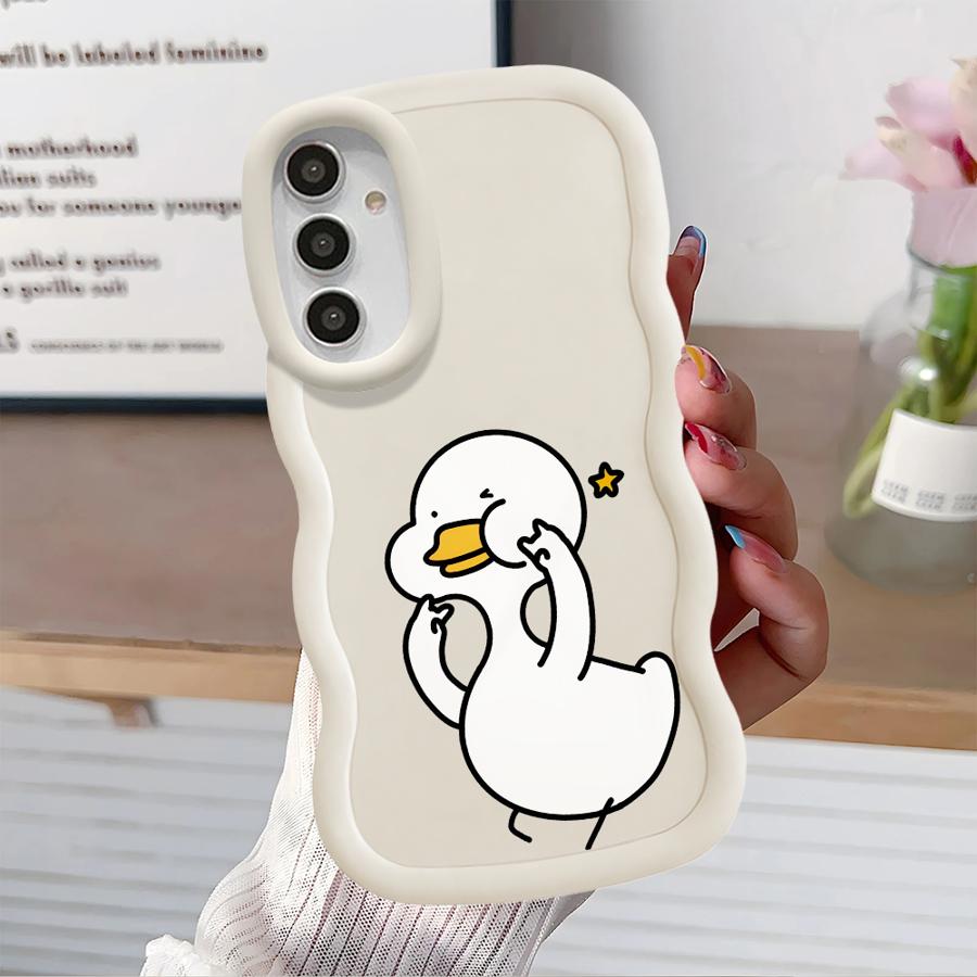 Cartoon Duck Soft Phone Cover Case for Samsung Galaxy A52 A13 A14 A11 A15 A12 A21s A16 A05 A04 A22 A06 A03 A33 A23 A53