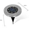 Set of 10 solar discs with LED garden spots to plant