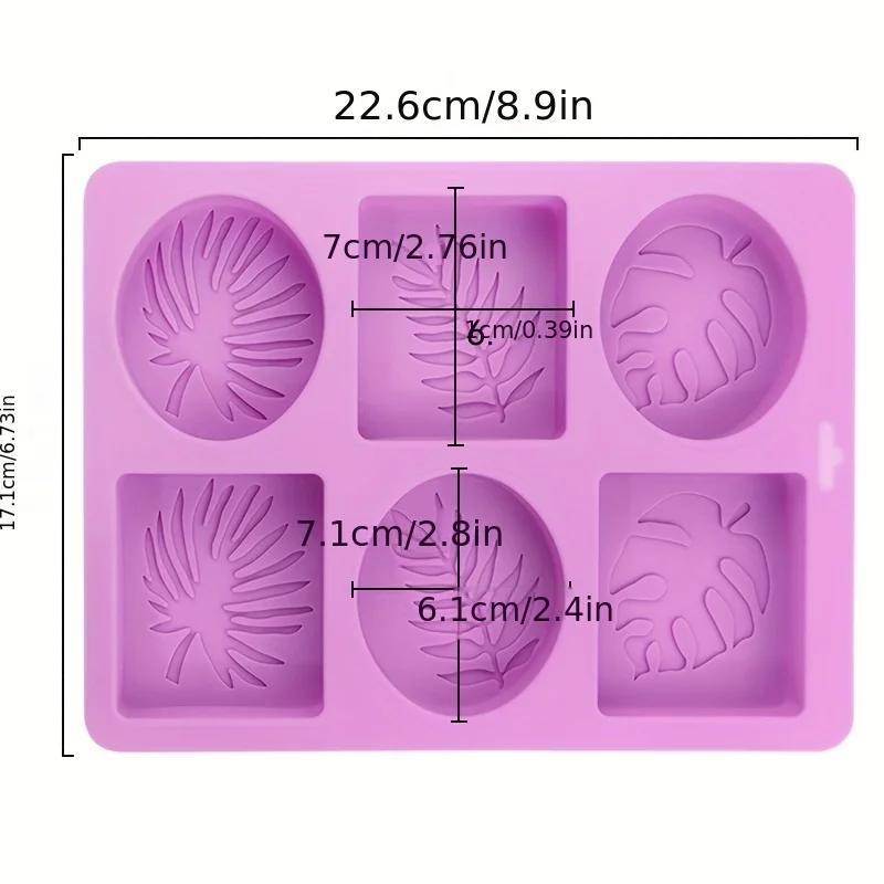 Round and Square Leaf Silicone Soap Mold Handmade Soap Making Supplies Diy Plaster Resin Candle Kit Cake Baking Tools