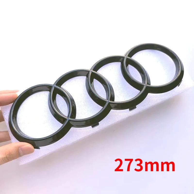 Für AudiFür Jaguar S6 2012-2018 2019-2024 4Ringe Logo Glänzend Schwarz Auto Motorhaube Frontemblem Heckklappe Abzeichen Modifizierter Aufkleber Ersatz