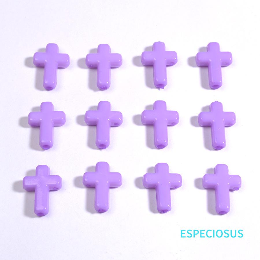 Colored Acrylic Cross Beads for DIY Jewelry and Bracelets