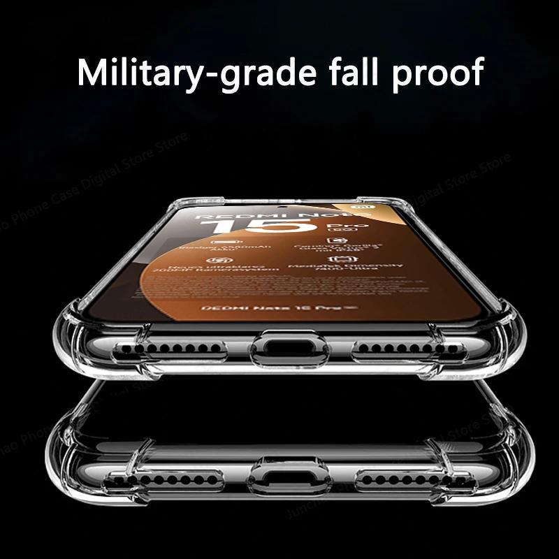 Redmy Note15Pro Transparent Case For Redmi Note 15 Pro+ Pro Plus 5G 4G Soft Silicone Airbags Shockproof Coque Note15Pro+ Note15
