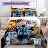 Messi World Cup Glory Bedding Set,Soft Bed Linen for Bedroom Home Decoration,Football Fan Gift,Breathable Duvet Cover with Pillowcases,Soccer Themed,P