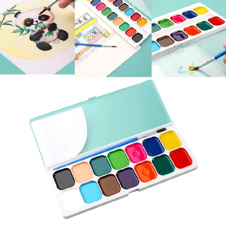 Watercolor Paint Set 12/14/18 Color Washable Color and Valentines Cards Set For Kids Students Classroom Exchange Party