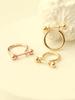 Minimalpiercing 14K Simple C-Shaped Inner Conch Piercing Earrings