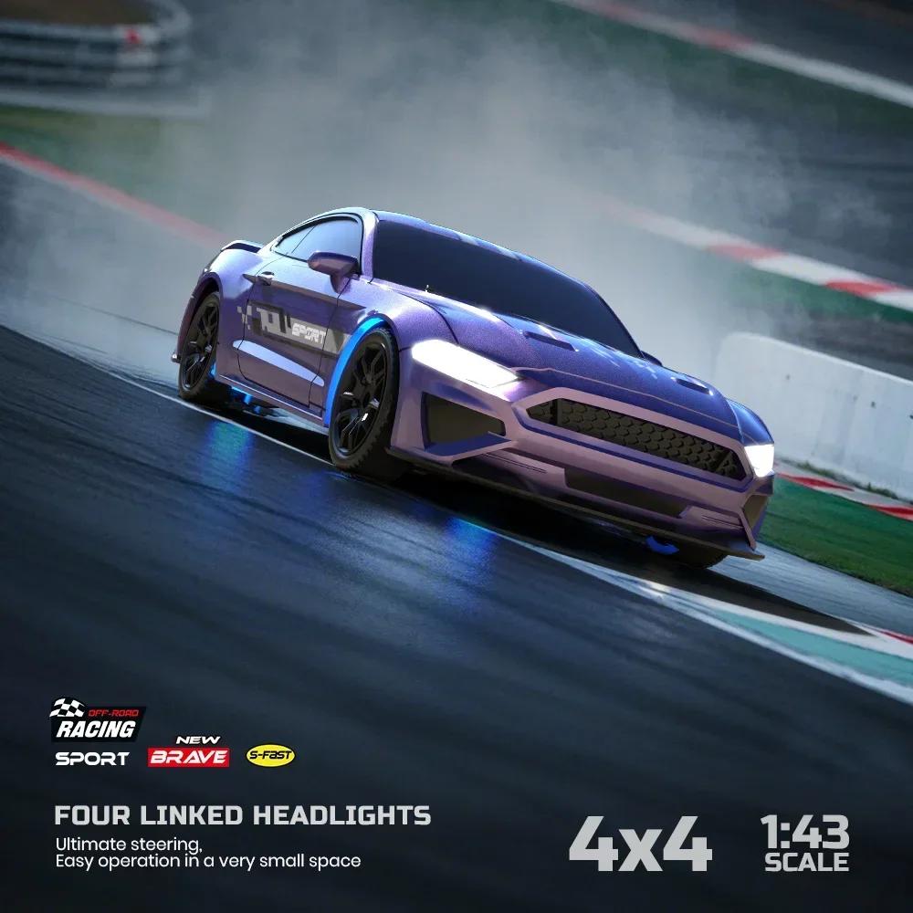 Rc Cars Mini Racing Car 1/43 2.4G Remote Controlled Car 4Wd Drive Drifting Radio Control Full-Scale Drift Vehicles Electric Toys