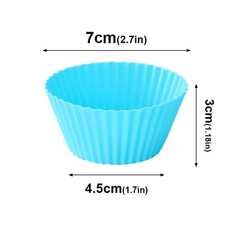 10/20/50pcs Silicone Cupcake Baking Cups Reusable Non-stickMuffin Cupcake Liners Holders Molds Home Kitchen Bakeware BPA Free