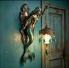 Vintage Resin Mermaid Wall Lamp Decorative Ornament, High-end Niche Pendant