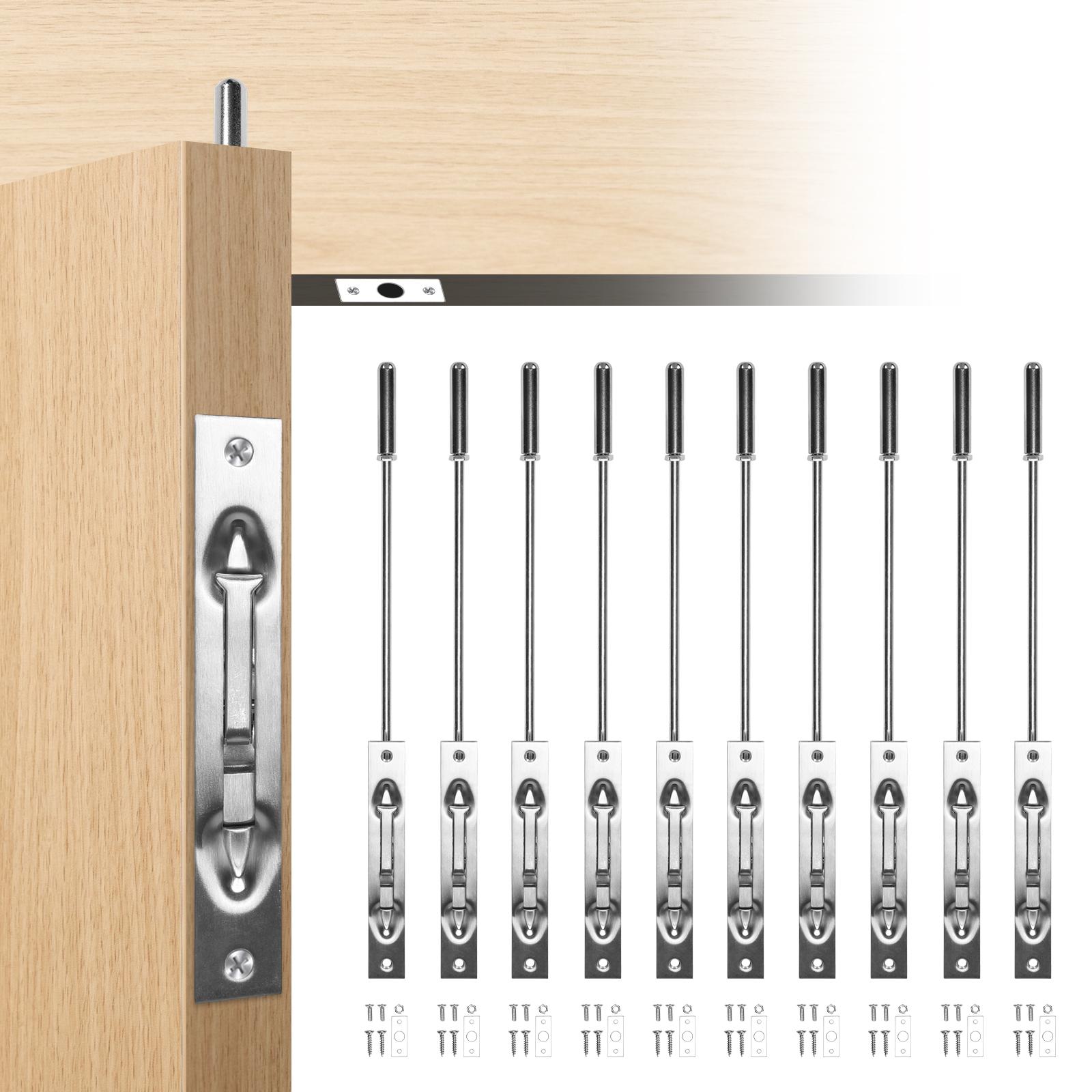 

10 Pcs Lever Extension Flush Bolt 16.54inch Extended Flip Lever Flush Bolt Solid Stainless Steel for Metal Doors Aluminum Doors China Mainland