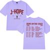 Kpop J-Hope Hope On The Stage Tour Setlist Printed T Shirt 2025 Men Women Fashion Y2k Short Sleeve T-shirts Unisex Cotton Tops