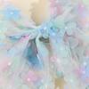 Clips de Păr Trendy cu Flori și Fundă, Agrafe Elegante din Plasă Degrade, Clame Florale Dulci Lucrate Manual pentru Femei și Fete, Accesorii pentru Păr