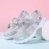 Single Mesh Girls' Shoes Summer New Frame Sports Shoes Hollow Children's Shoes Little Girls Tide Breathable Princess Shoes