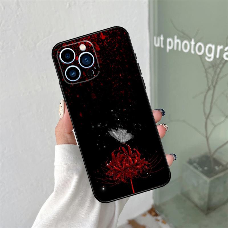 

Lycoris radiata Silicone Soft Case For iPhone 17 Air 11 14 15 16 Pro Max 13 12 Mini 16 Plus 16e Back Cover iPhone 15Pro MAX