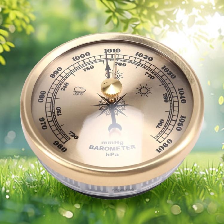 Barometer Analog Atmospheric Pressure Meter Manual Operation Antique Style Meteorology Equipment for Laboratory