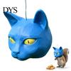 Squirrel Snack Holder Cat Head Feeder, Funny Animal Face, Outdoor Hanging Plastic Wildlife Feeder Garden Feeding Station for Backyard Patio Decor Face