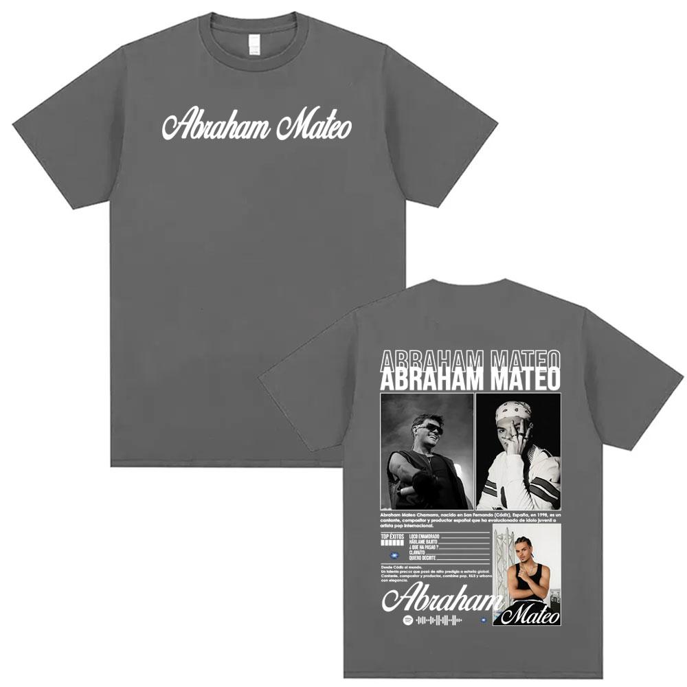 Rapper Abraham Mateo Album 2025 Tour Merch Tshirt Men Women Retro High Street Short Sleeve T Shirts Fashion 100 Cotton T Shirt