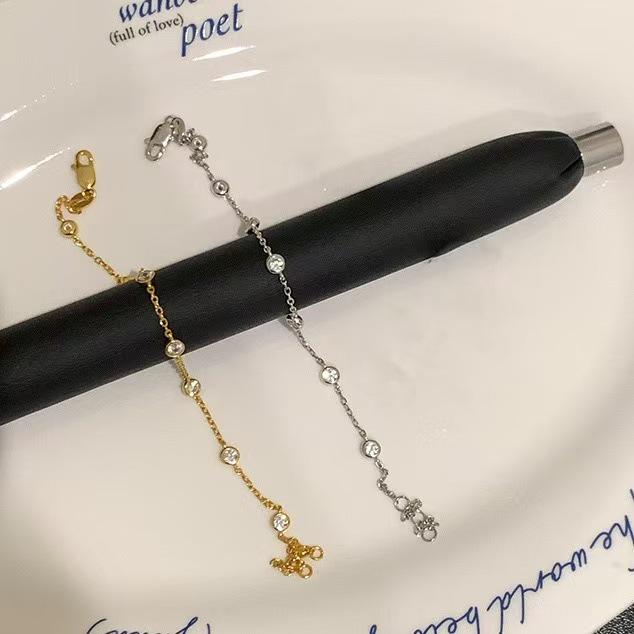 Korean Style Luxurious Zircon Diamond Bracelet for Women - Elegant, Versatile, and Exquisite Design