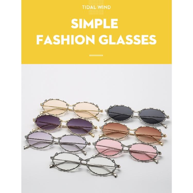 Trendy Elegant Sunglasses Crystal Embellished Metal Frame Polarized Lens Lightweight Design For Birthday Girl