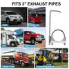 2.5Inch/3Inch Exhaust Clamp With Hanger Exhaust Clamp Clamp With Hanger Rear Muffler Hanger Durable