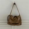 Big Shoulder Bags for Women Large Hobo Shopper Bag Solid Color Soft PU Leather Crossbody Handbag Drawstring Ruched Lady Totes