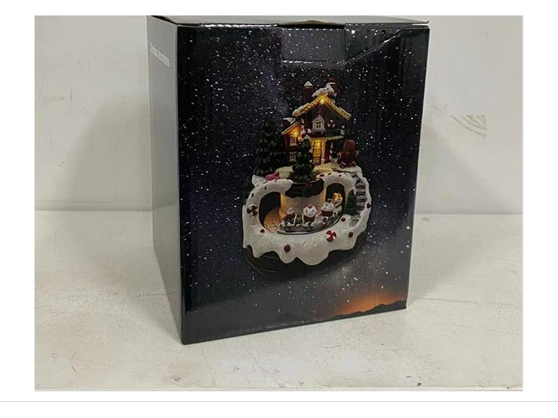 Harbor Love Musical House Night Light Ornament - Eight-Tone Box Cottage Toy for Children's Christmas Gift