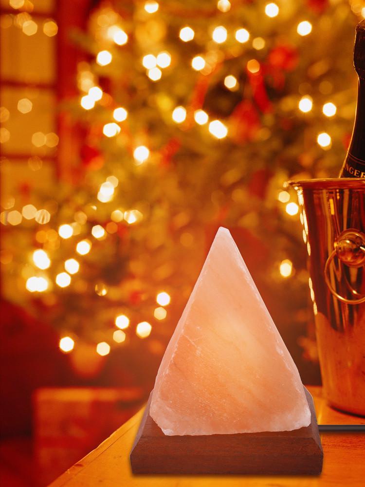 Pirámide Lámpara de Sal Purificador de Aire Natural del Himalaya Iónica Cristal de Roca Luces Nocturnas