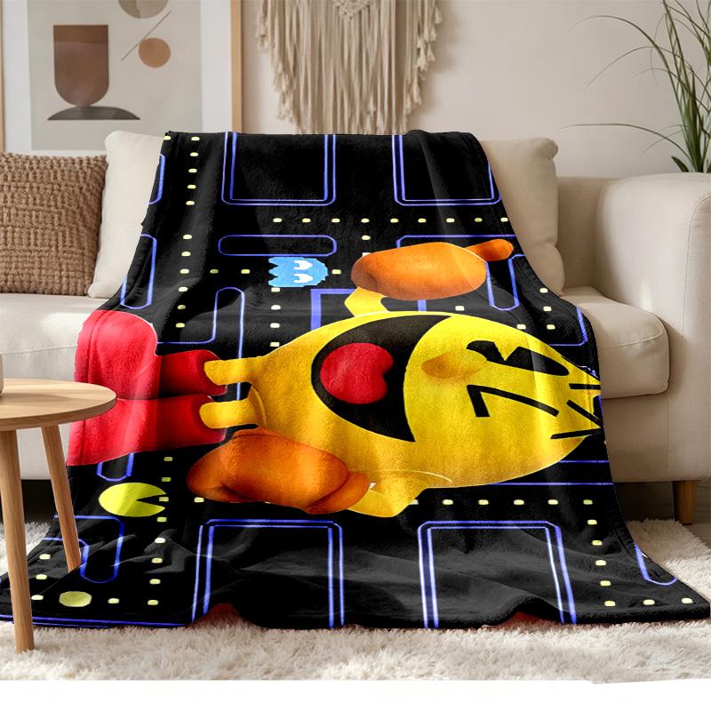 Pac-Man Soft and Comfortable Flannel Suitable for Sofas Living Rooms Outdoor Camping Travel and Also Makes a Great Anniversary Gift