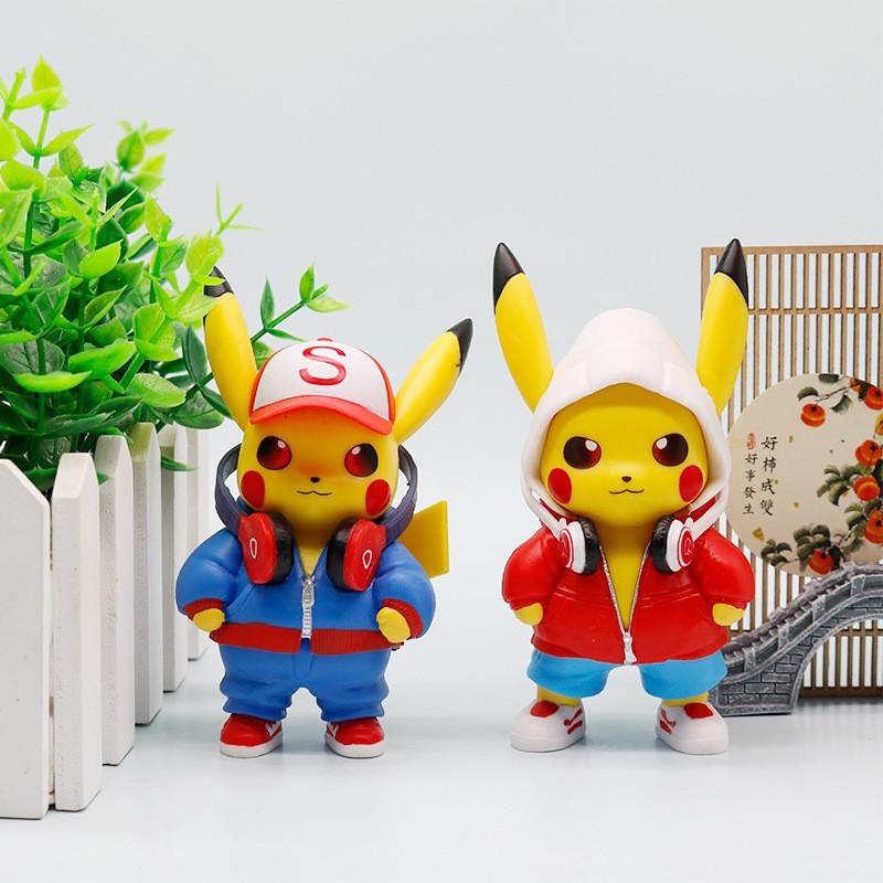 Trendy Music Clothing Pikachu Pvc Character Toys Model For Kids Collectors And