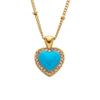 Color -Colored Titanium Steel Love Pendant Simple Light Luxury Diamond Fixture Chain
