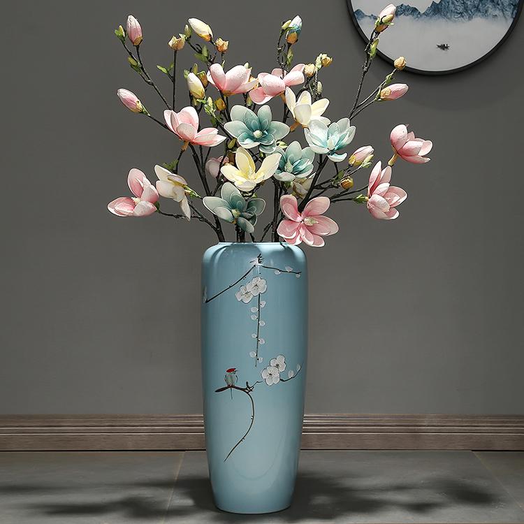 Large Retro Ceramic Floor Vase for Creative Dried Flower Arrangements In Living Room