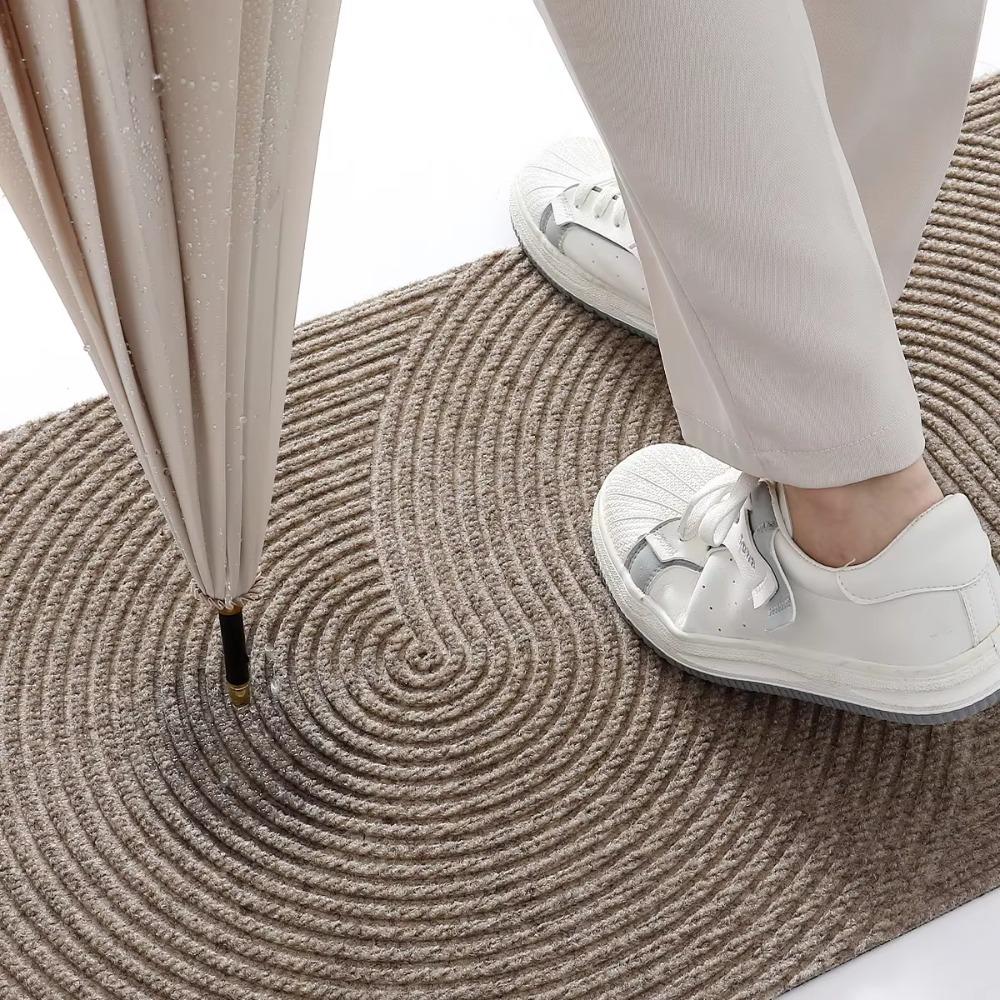 Geometric Wave Pattern Entrance Doormat Waterproof Door Rug Heavy Duty Welcome Door Mats Patio