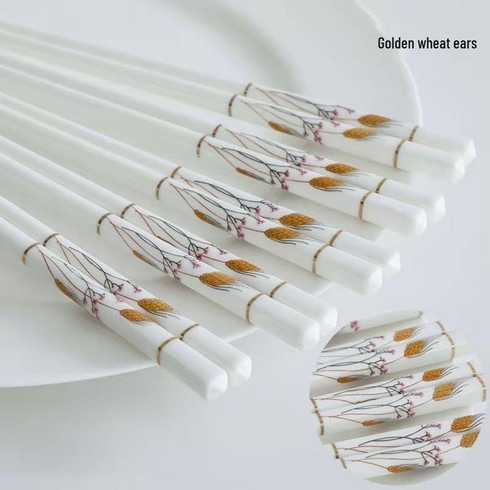 Premium Mold-Proof, Anti-Slip, High-Temp Resistant Bone China Ceramic Chopsticks