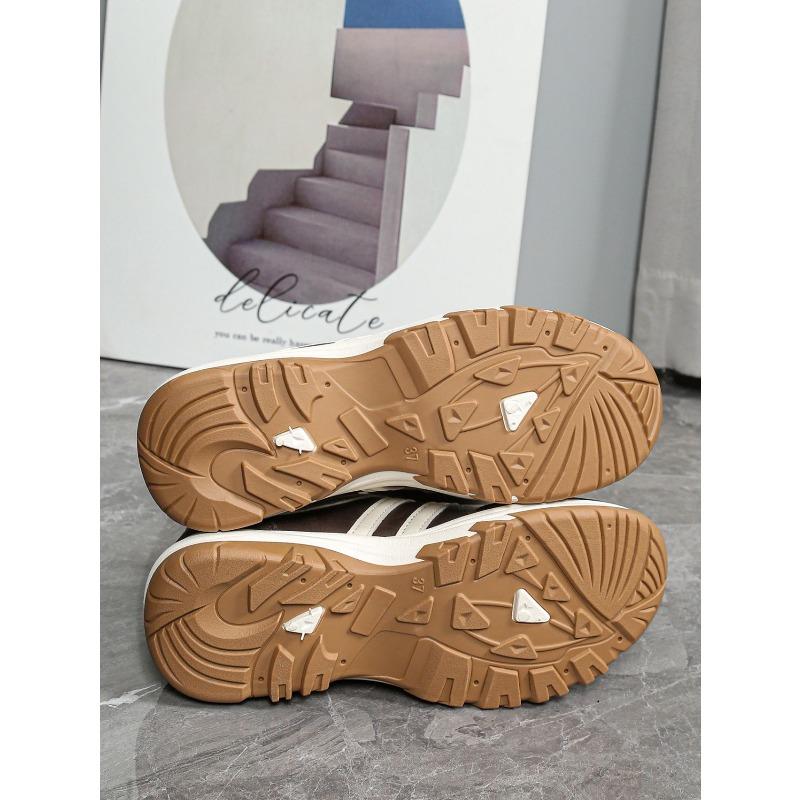 2025 Autumn New Comfortable Lace-up Sneakers Plus Size Casual Color-Blocking Moral Training Shoes for Women