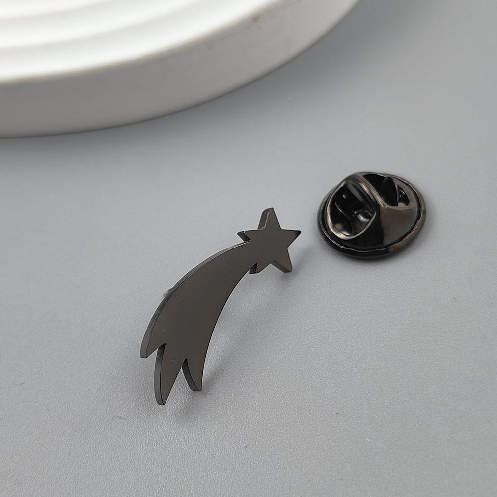 Stellar Mango Element Stainless Steel Brooch, Classic Fashion Badge, Banquet/Speech/Business Universal Lapel Jewelry.